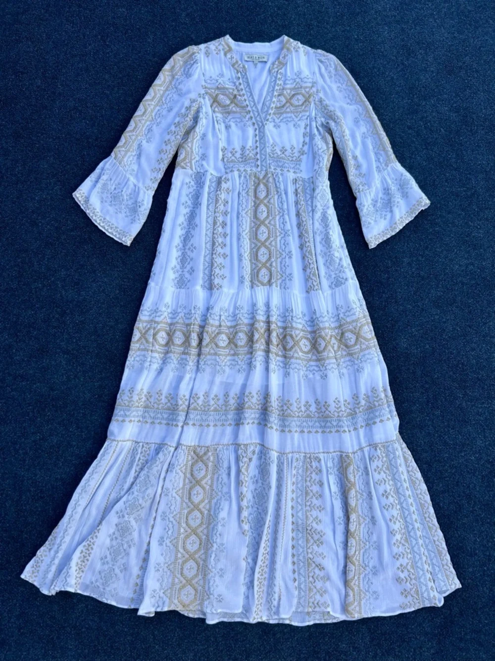 Hale Bob Lole White Embroidered Maxi Dress - Picture 4 of 16